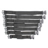 BDSMaster Lot de 7 Sangles Attaches Camisole Claps Noires